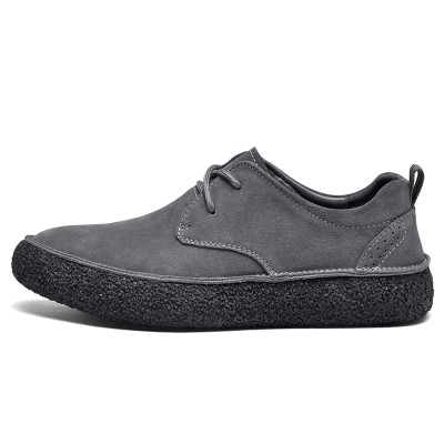 Men's casual leather shoes 2307 grey